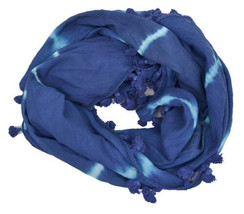 Collection XIIX Womens Tie Dyed Stripes Circle Scarf Size One Size Color Navy - £13.57 GBP