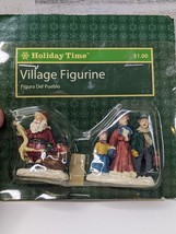 New Retired Holiday Time Santa and Village Figurine Christmas Village De... - $12.59