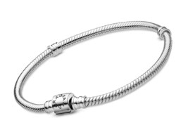 Moments Barrel Clasp Snake Chain Charm Bracelet - £185.95 GBP