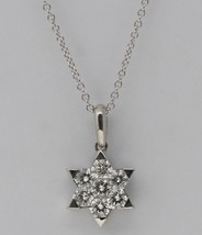 18k White Round Seven stone Diamond Star of David (0.6 Ct G SI1 Clarity) - £997.19 GBP