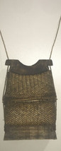 Vintage Handmade Bamboo Basket Bag Purse Mid 20th Century - £73.25 GBP