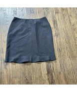 NY Invasion Women Pencil Skirt Black Knee Length Ruffle Hem Waist 32&quot; Sz 16 - $9.99