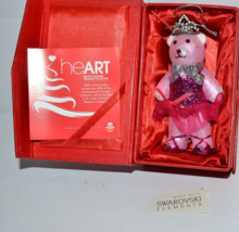 Swarovski Crystals 373/400 Signed Adrien Arpel 2011 HSN Ballerina Bear Ornament - £22.55 GBP