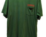 Mollusk hydra tee bud green red-orange stripes pocket Men&#39;s t-shirt L Large - $24.74