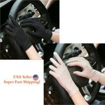 High Elasticity Spandex Gloves Thin Short Etiquette Solid Dot Color Gloves - $7.98