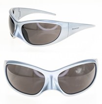 BALENCIAGA SKIN XXL 0252 Wrap Cat Mask Silver Gray Sunglasses Unisex BB0... - £458.41 GBP