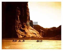 Seven Navajo Riders On Horseback &quot;Canon De Chelly&quot; Native American 8X10 Photo - £6.76 GBP