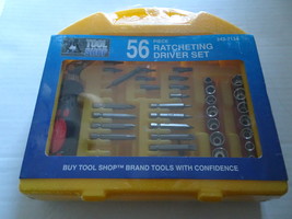 Ratchet Driver Set with Carrying Case 56 Piece - Tool Shop - NEW - £40.21 GBP