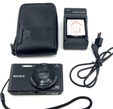 Sony CyberShot DSC W830 20.1MP Digital Camera Black 8x Zoom Bundle TESTED - $216.61