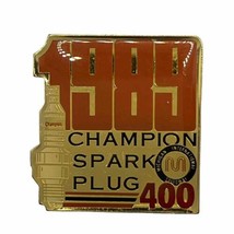 1989 Champion Spark Plug 400 Michigan Speedway Race Racing Enamel Lapel Hat Pin - £6.23 GBP