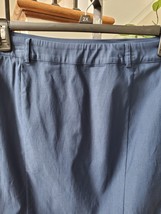 Kate Kasin Women Solid Blue Rayon Pull On Straight Knee Length Skirt Siz... - £18.34 GBP