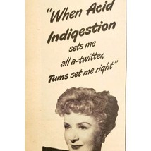 1947 Tums Antacid Medicine Heartburn Advertisement Billie Burke Medical ... - $14.99