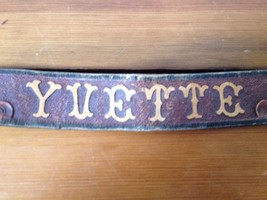 Vintage 70s Handtooled Yvette Western Rodeo Brown Leather Womens Belt 32 - £29.05 GBP
