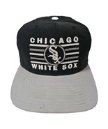 Chicago White Sox Annco Hat MLB 5 Stripes Black Silver White Vtg - $14.80