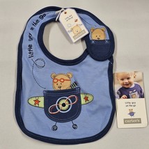 VTG Carters Little Guy on the Go Blue Bear Airplane Plane Baby Boy Layet... - $14.84