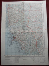 1957 Original Military Topographic Map Rovinj Porec Adriatic Istria Yugo... - $51.14