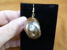 PP2-1 Real MOOSE POOP Clear rhinestone doo gold 1 single earring WEIRD p... - $12.19