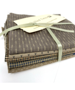 Quilted Twins Plenty of Taupe 5 Piece Fat Quarter Bundle NEW - $23.74