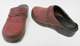 LL Bean Clogs Mules Shoes Distressed Look Brushed Leather Brown Portugal 38 - £26.90 GBP