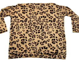 New CBR Leopard Print Chic Boutique Rose Shirt Blouse Brown Ikat Womens Sz S M L - £22.88 GBP