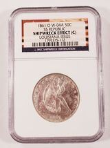 1861-O 50C w-04A SS Republic Louisiana Issue w/ Commemorative Booklet - $1,050.89