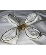 Vintage White Vinyl Golf Club Covers Faux Croc Lot Of 4 Gold Trim - £18.11 GBP