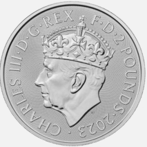 Great Britian 2023 £2 1-oz Silver King Charles III Coronation Royal Cypher BU - £43.24 GBP