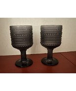 2 Vtg BKLYN Grey Wine Water Goblets 6” Retired - $346.53 MXN