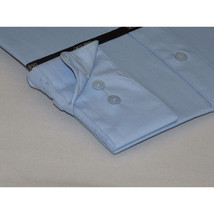 Mens Milani dress shirt soft cotton Blend easy wash business long sleeves Blue image 4