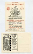 Rotisserie Les Cinq Mouches Postcard Amsterdam Holland Romantic Grillrooms - £11.05 GBP