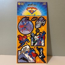 Vintage 1997 Sandylion DC Comics Superman Stickers - 2 Sheets - £9.43 GBP