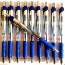 10 X Cello Topball Pen Top Ball Point Smooth Writing Blue Brand Ad by In... - $10.50