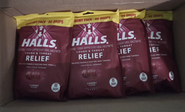 HALLS Cherry Cough Drops 12 Packs of 80 Drops = 960 Drops Total EXP 01/1... - $55.60 CAD