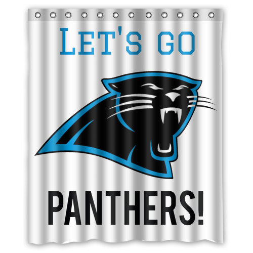New!!! Carolina Panthers Custom Waterproof Polyester Shower Curtain 4 Size Item image 6