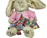 Thompson Holland Inc  Plush Dressed Lop Earred Cream Bunny Rabbit 13 inch - £9.47 GBP