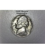 1943P Jefferson War Silver Nickel Obverse &amp; Reverse Delamination {FREE S... - £14.70 GBP