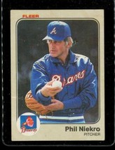 Vintage 1983 FLEER Baseball Trading Card #143 PHIL NIEKRO Atlanta Braves - £6.47 GBP