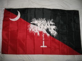 3X5 State Of South Carolina Garnet Black Flag 3&#39;X5&#39; House Banner Grommets - £3.84 GBP