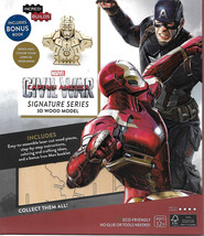 Iron Man Bust 3D Laser Cut Wood Model Kit and Deluxe Book Civil War NEW SEALED - $26.02