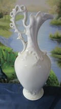 GIRAUD LIMOGES SAUVIAT EWER LARGE PITCHER WHITE  FRANCE 17&quot;  - £197.38 GBP