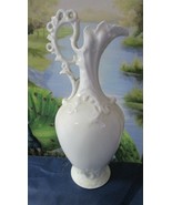 GIRAUD LIMOGES SAUVIAT EWER LARGE PITCHER WHITE  FRANCE 17&quot;  - $339.84 CAD