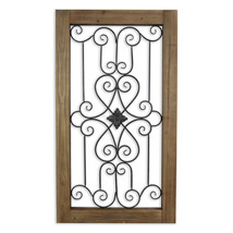 Cheungs Decorative Brown Wood Frame Wall Decor With Iron Center - $136.97