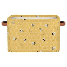 Yellow Bee Basket Cube Storage Bins, Honeycomb Shelves Bee Toy Box For T... - $32.99