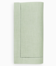 Sferra Festival Mint Green Linen Dinner Napkins w/Hemstitch 20x20&quot; SET/4... - $41.48