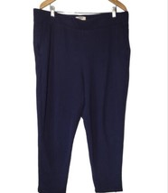 Lands End Mens Serious Sweats Vintage Jogger Pants Sz XL 18 Navy Pull On Pockets - £15.81 GBP