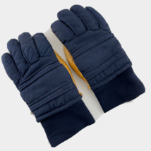 Vintage REI Gortex Gloves Women&#39;s Ladies Small Dark Blue with Leather - $53.12