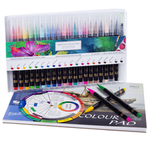 Watercolor Brush Pens | 20 Colors | Watercolor Pad | Ideal Calligraphy P... - $12.99