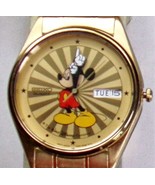 Brand-new Seiko Men’s Mickey Mouse Watch! Starburst Dial day/date! - £685.41 GBP