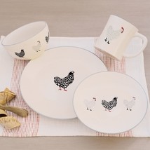 DINNERWARE SETS DINNER CHICKEN PLATES AND BOWLS SET STONEWARE COUNTRY 16... - $84.99