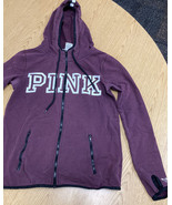 Victorias Secret PINK Womens Medium Zip Up Hoodie Sweatshirt Jacket Logo - €12,93 EUR